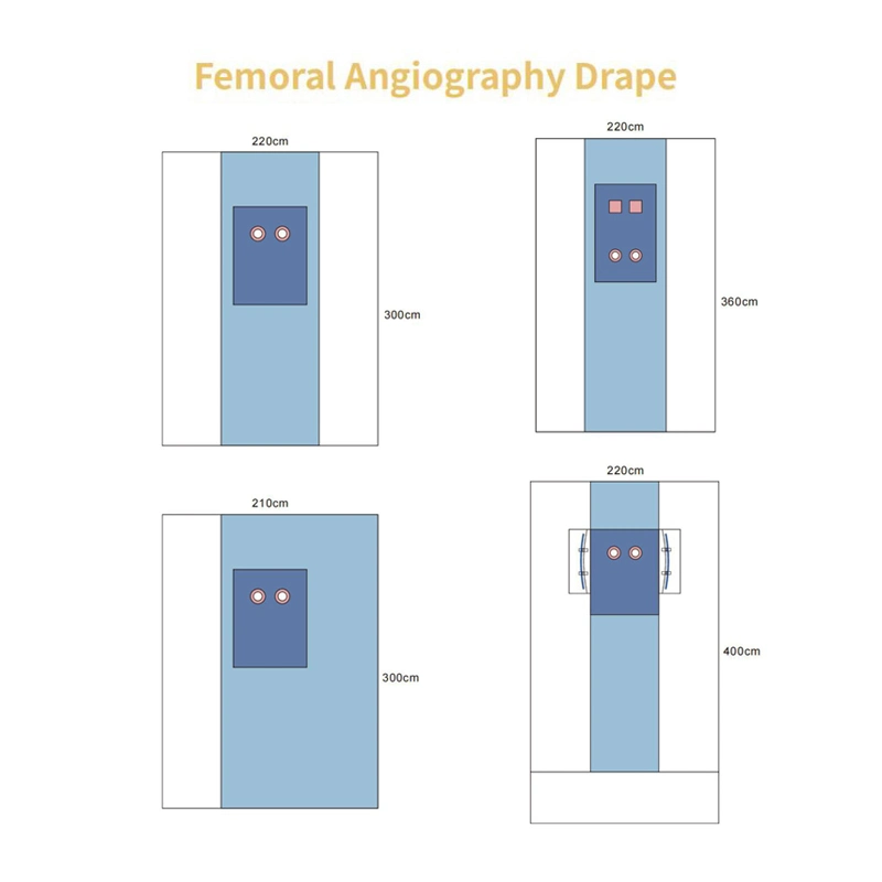 Disposable Sterile Surgical Pack Angiography Drape